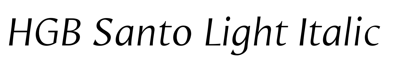 HGB Santo Light Italic